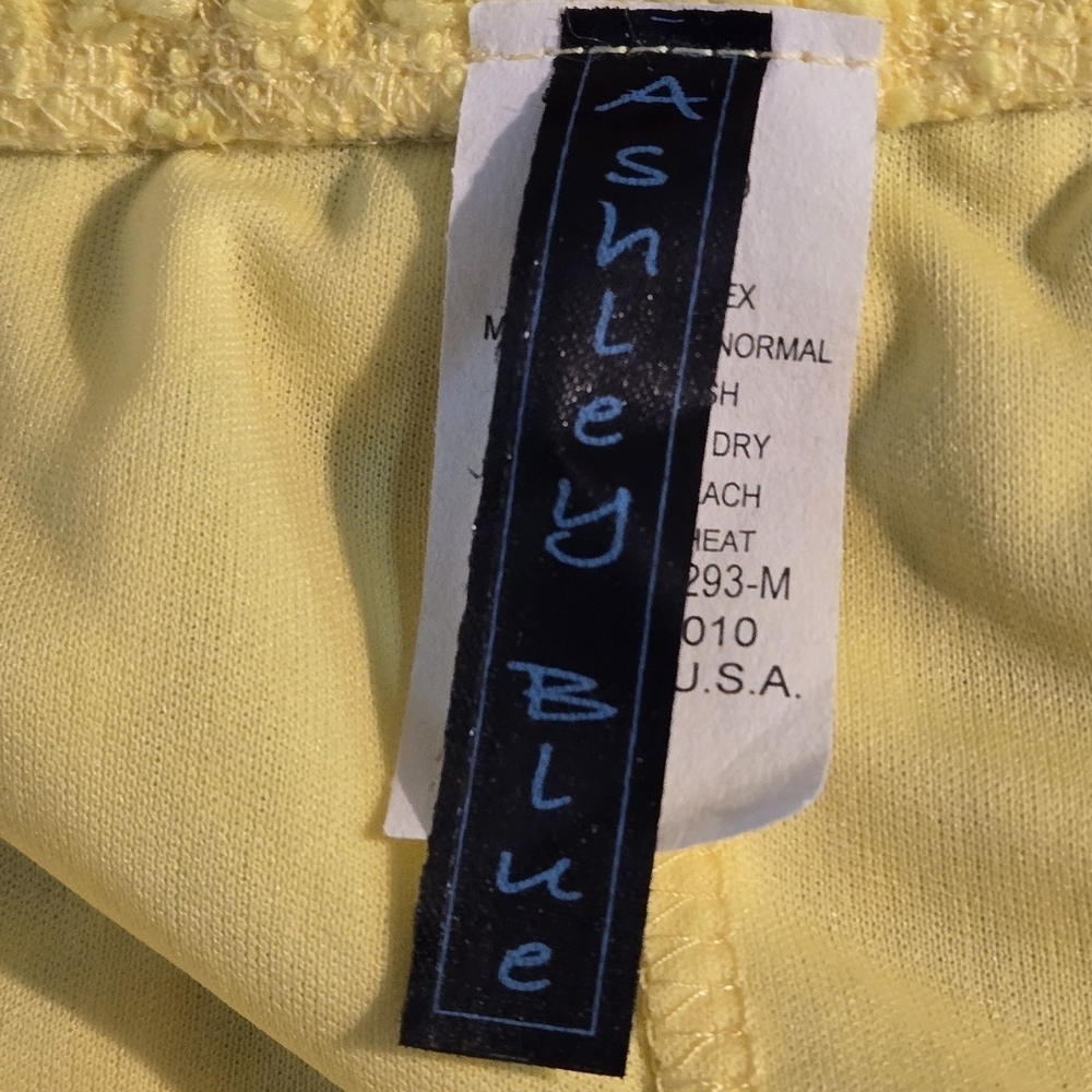 NWT Ashley Blue Woman’s L Trumpet Skirt Yellow Floral Lace Lined USA Made - Picture 6 of 12